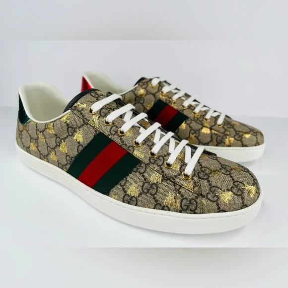 Gucci Ace Supreme Canvas Bees Sylvie Men GG Sneakers UK 12.5 - US 13 - EU 46.5 - Picture 13 of 13